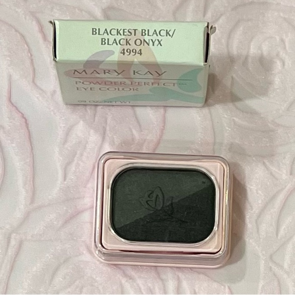 Mary Kay Powder Perfect Eye Color Blackest Black/Black Onyx 4994